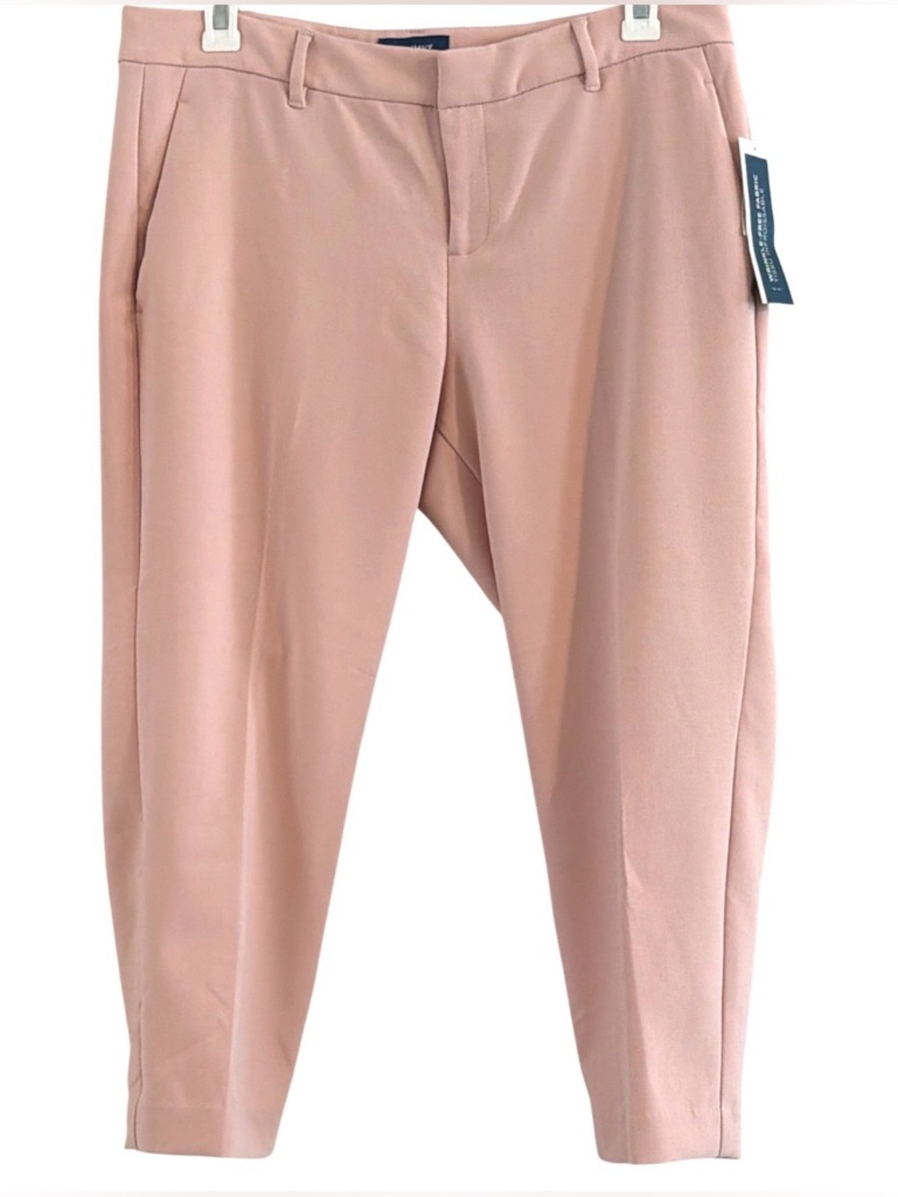 Old Navy Harper Mid-Rise Ankle Pants Pink Wrinkle Free Trouser Dress Pants 14 NW